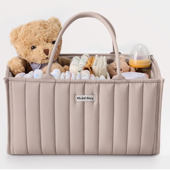 Handbags - Beige Storage bag with Handles.Baby bag.For keeping baby essentials storage .